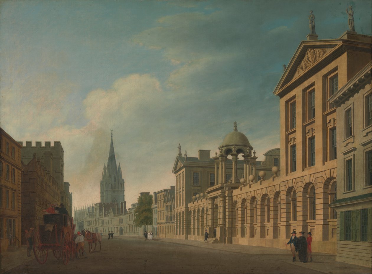 High Street, Oxford [1799, Royal Academy of Arts, London, utställningskatalog] av Thomas Malton the Younger