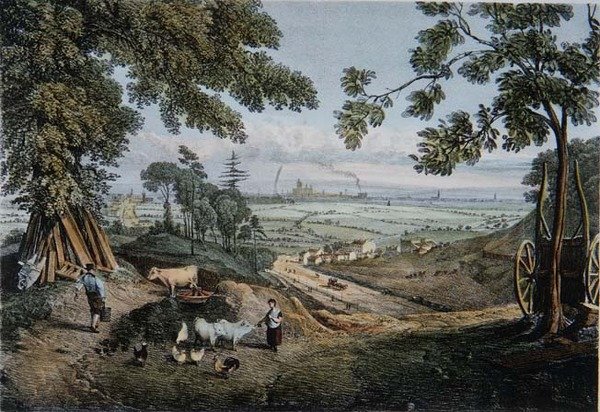 Utsikt från sluttningarna av Highgate Archway av Thomas Mann Baynes