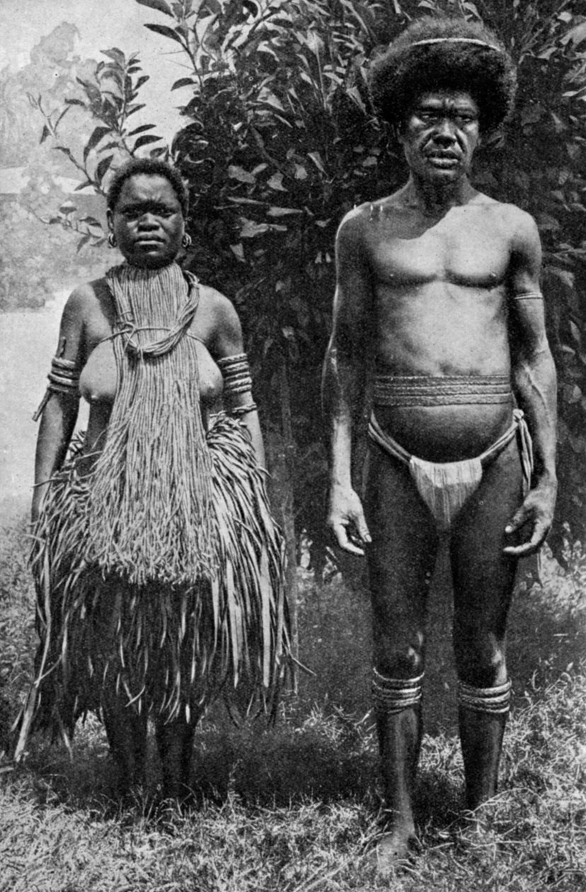 Sorg över de döda visade av hampgrimmor, Nya Guinea, 1922 av Thomas McMahon