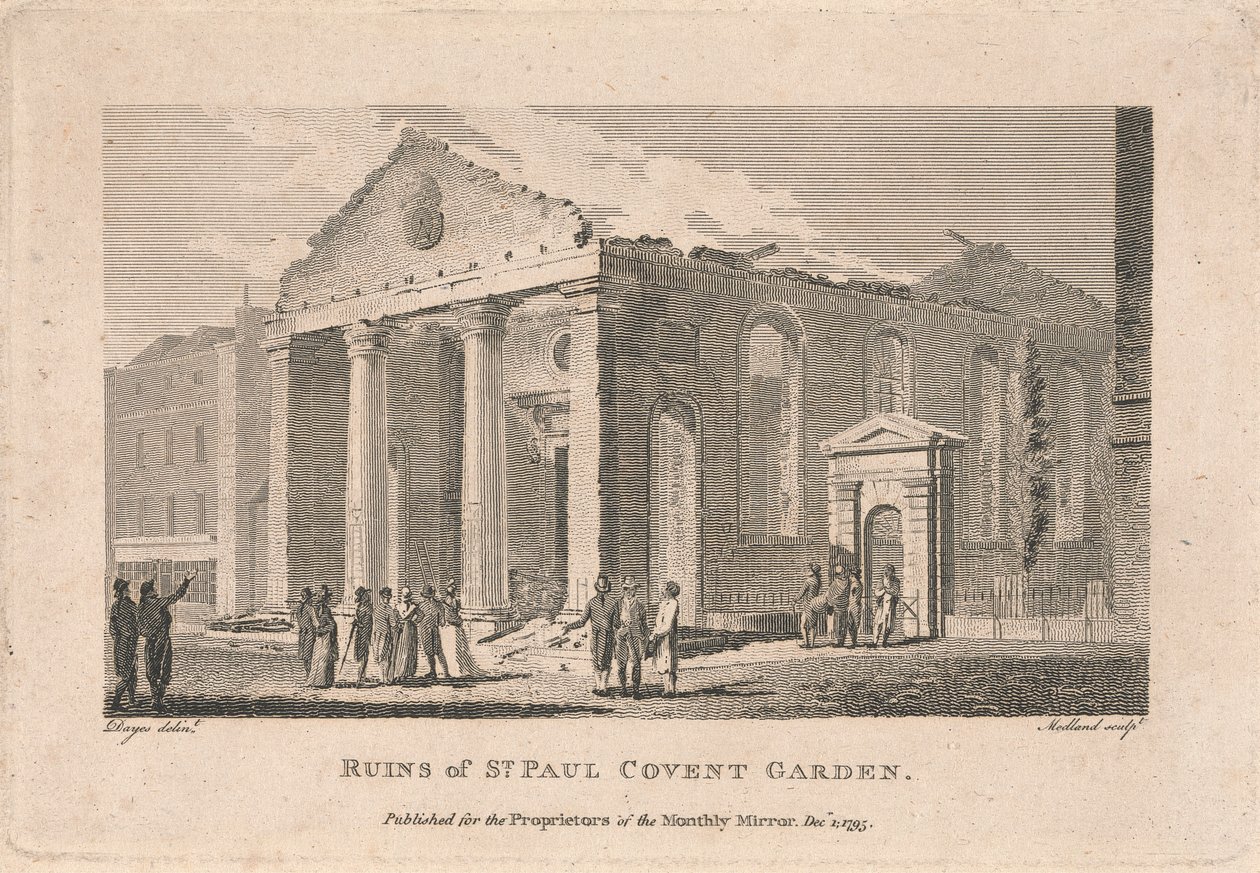 Ruinerna av St. Paul Covent Garden av Thomas Medland