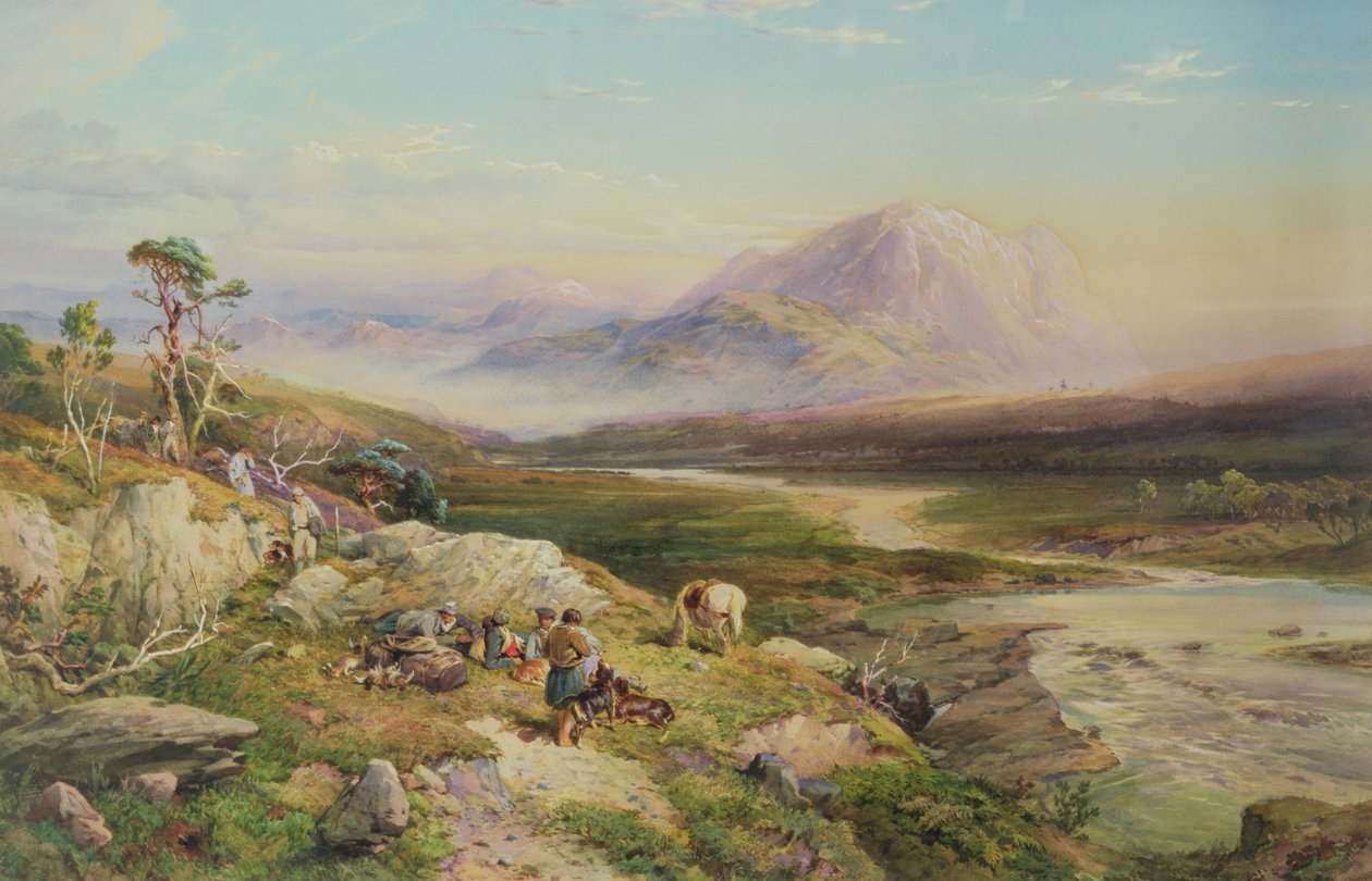 End of the Shoot, Loch Maree (akvarell på papper) av Thomas Miles II Richardson