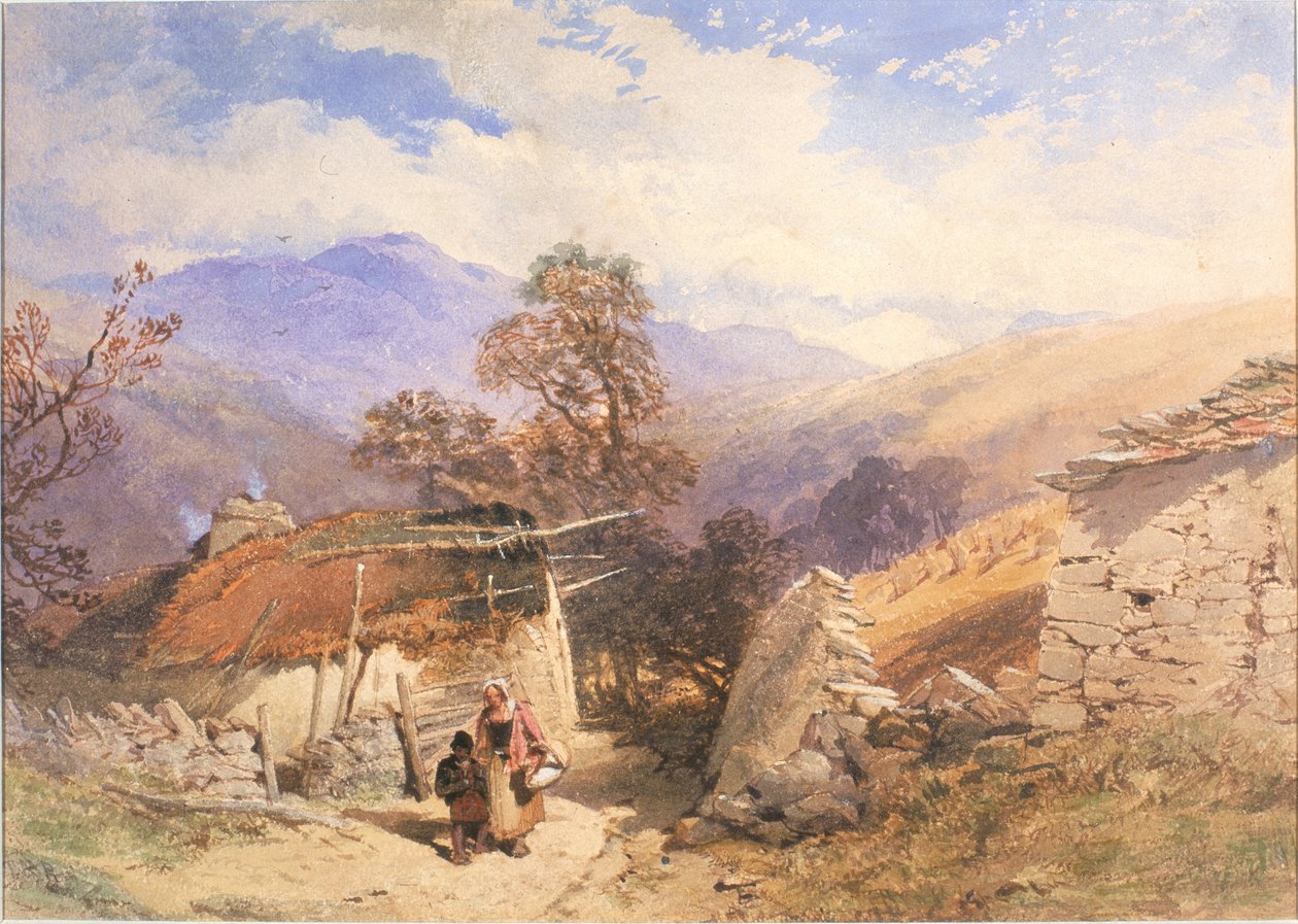 Höglandets landskap (färg) av Thomas Miles II Richardson