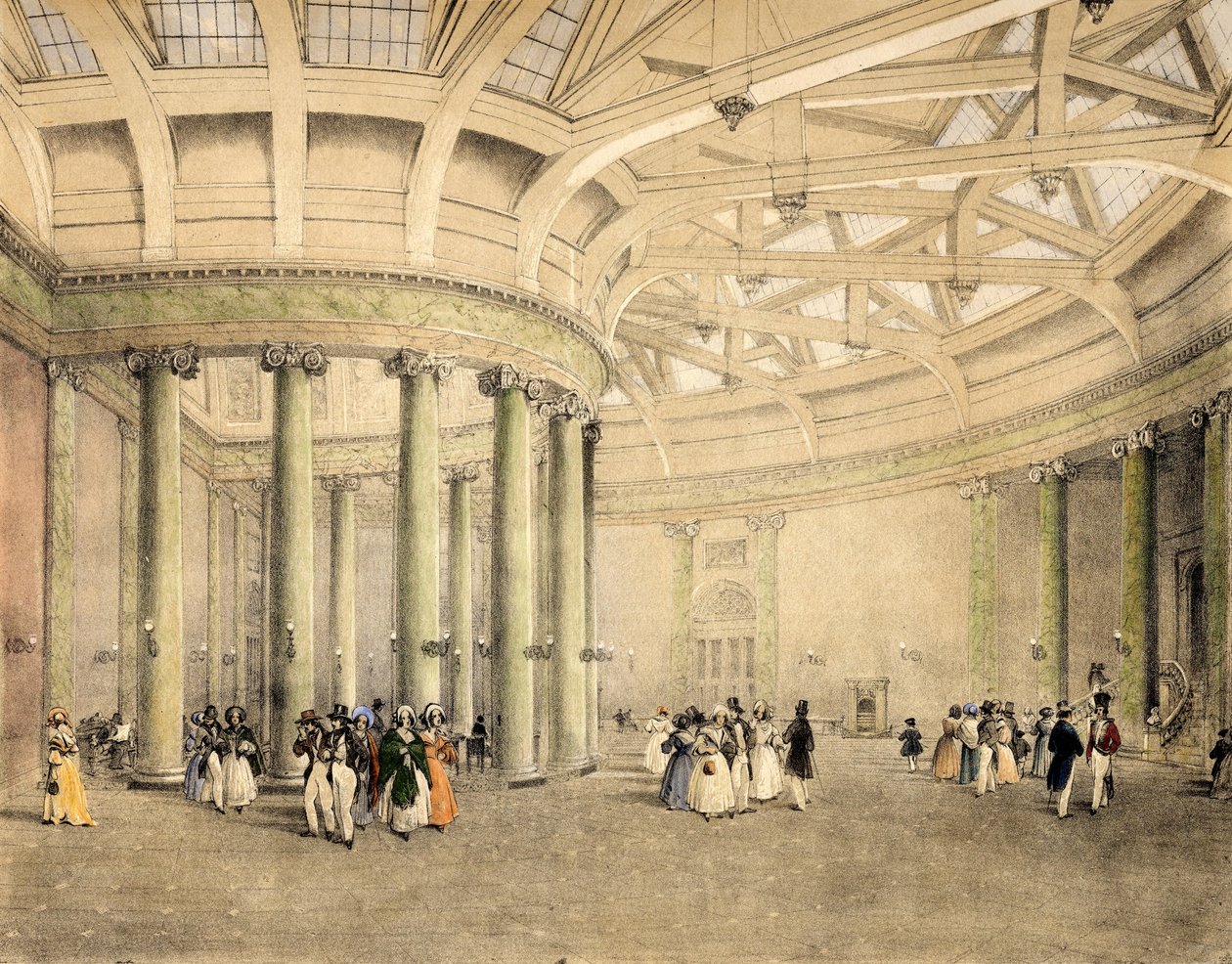 Central Exchange, News Room, c.1838 av Thomas Miles Richardson