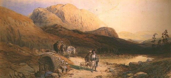 Återvänder från kullen (akvarell) av Thomas Miles Richardson