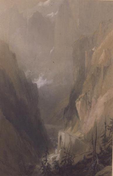 Djävulens bro, St. Gothard av Thomas Miles Richardson