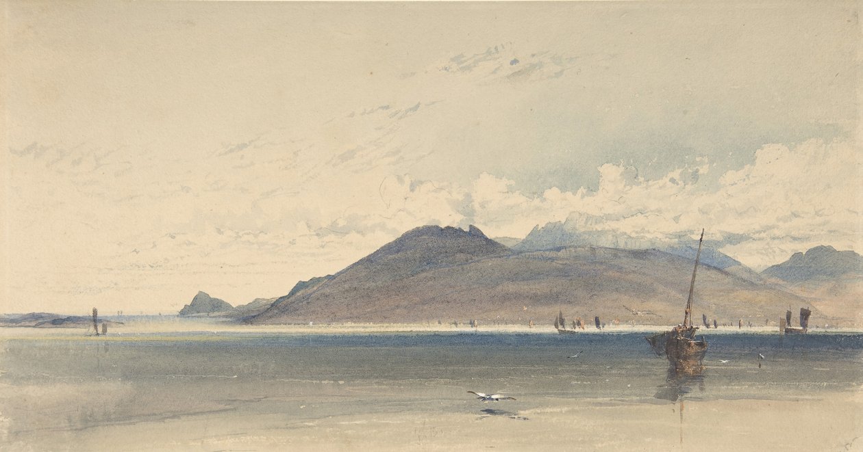 Isle of Arran, tidig morgon, 1830-39. av Thomas Miles Richardson I