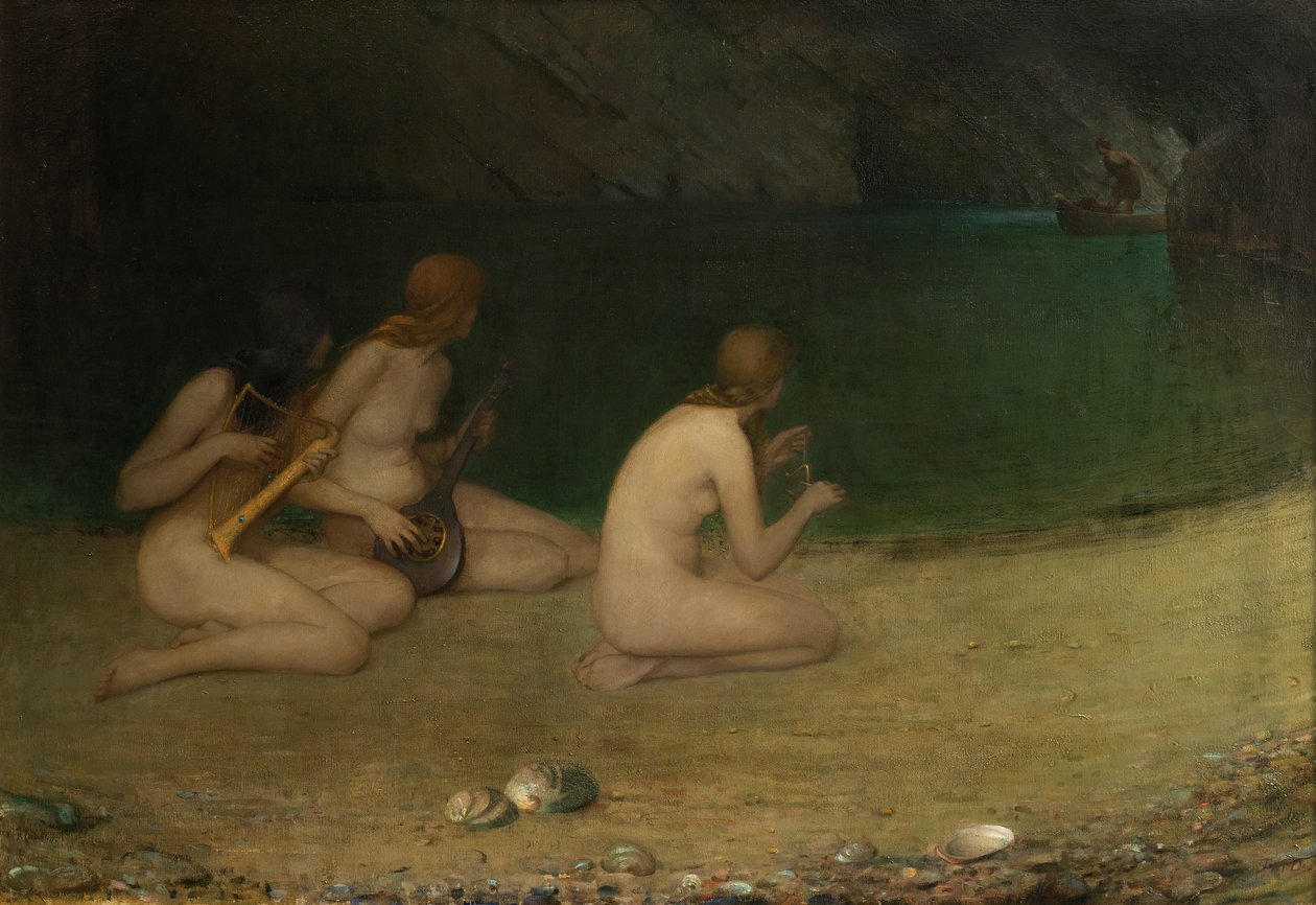 Nordens sirener (olja på duk) av Thomas Millie Dow