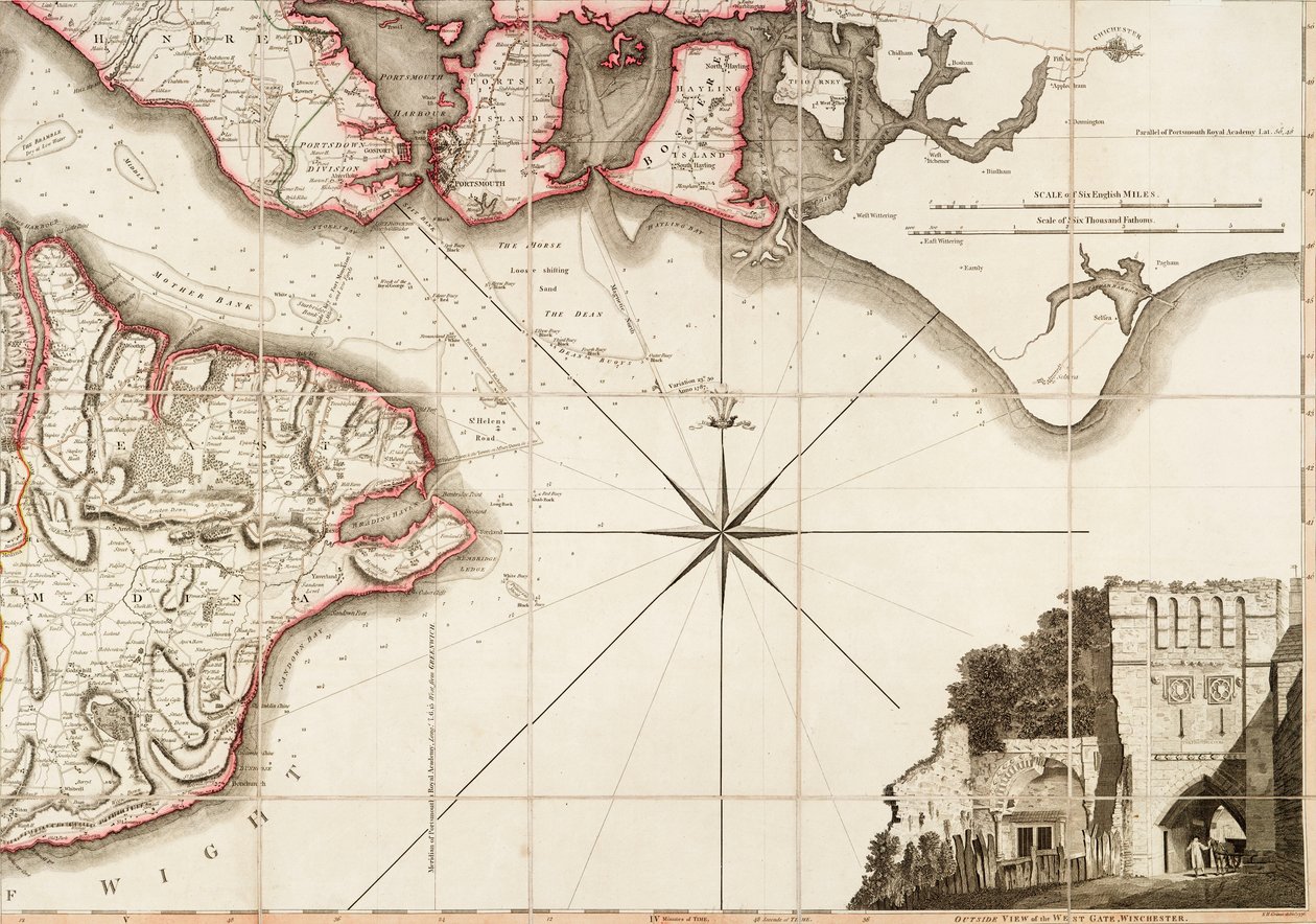 Hampshire eller grevskapet Southampton inklusive Isle of Wight av Thomas Milne