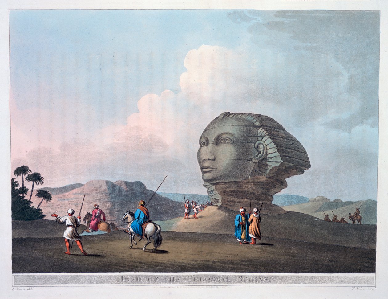 Chef för den kolossala sfinxen, Giza, Egypten, 1801 av Thomas Milton