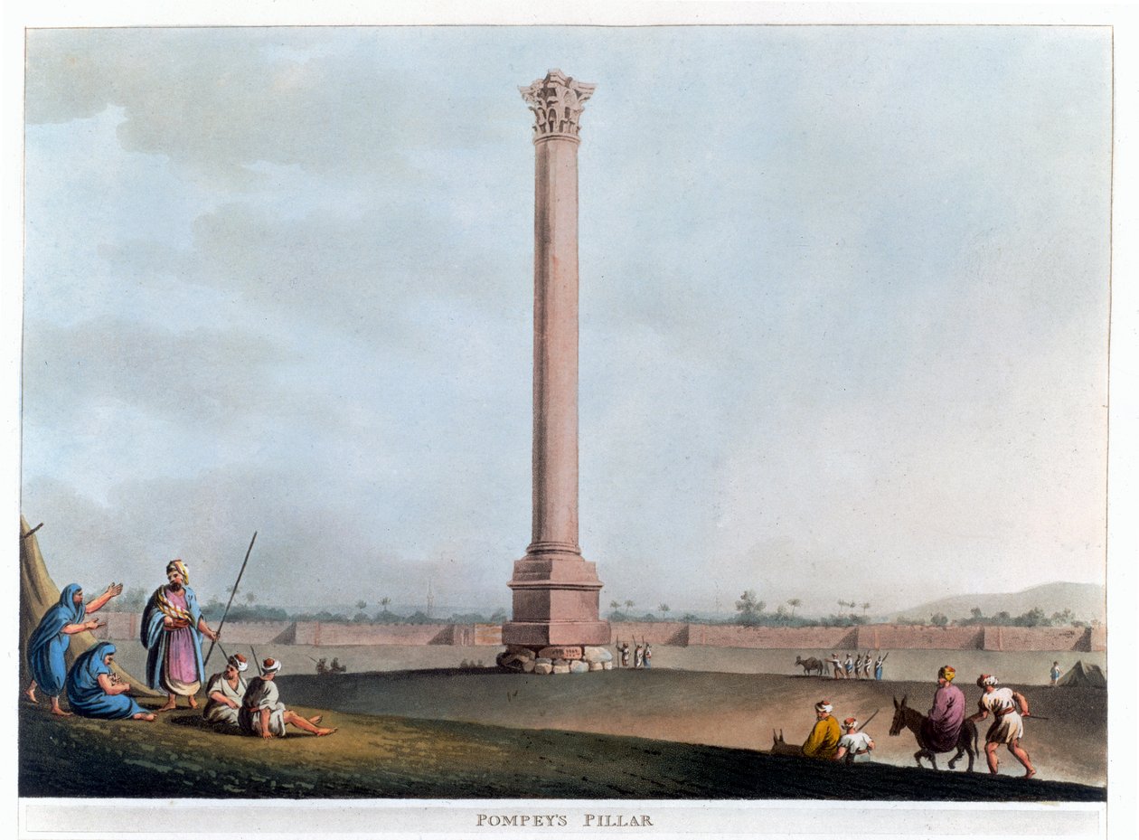 Pompejus pelare, Alexandria, Egypten, 1802 av Thomas Milton