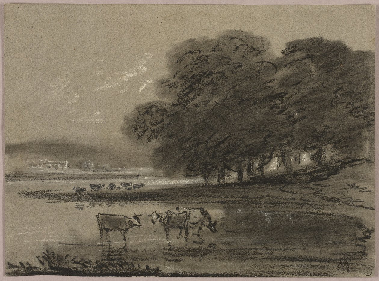 Landskap med kor av Thomas Monro