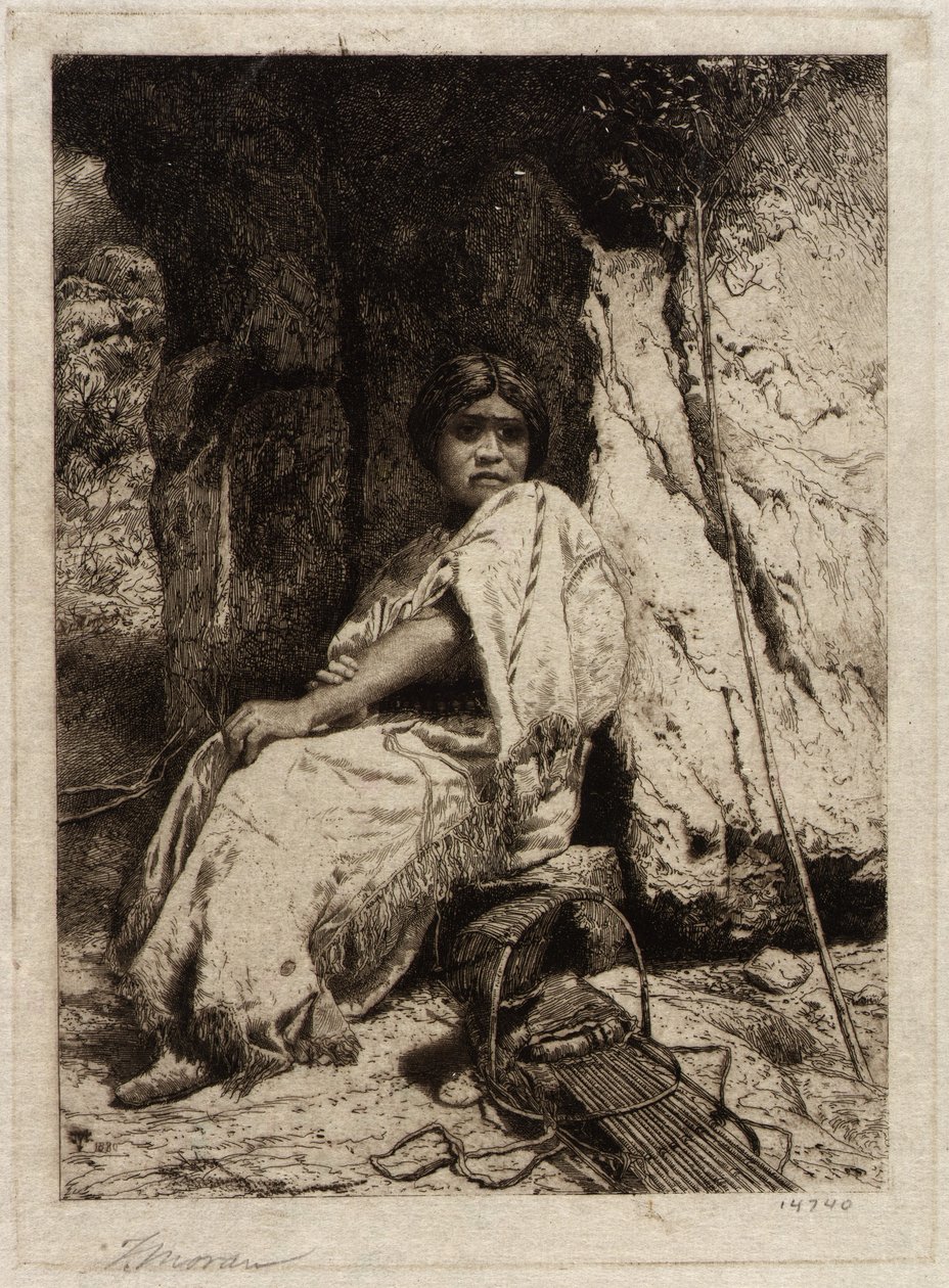 En indiansk flicka av Thomas Moran