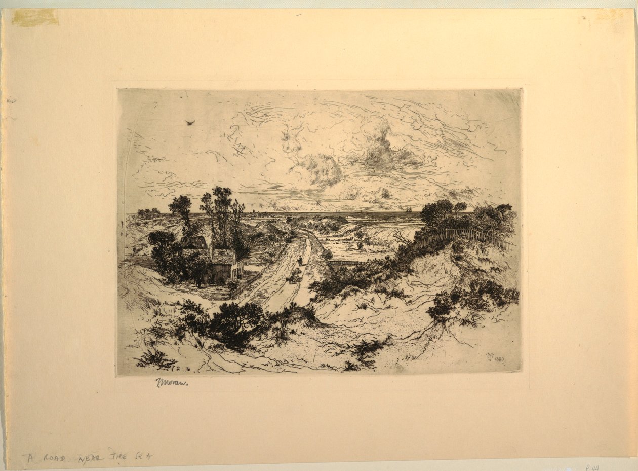 En väg nära havet, Easthampton, New York av Thomas Moran