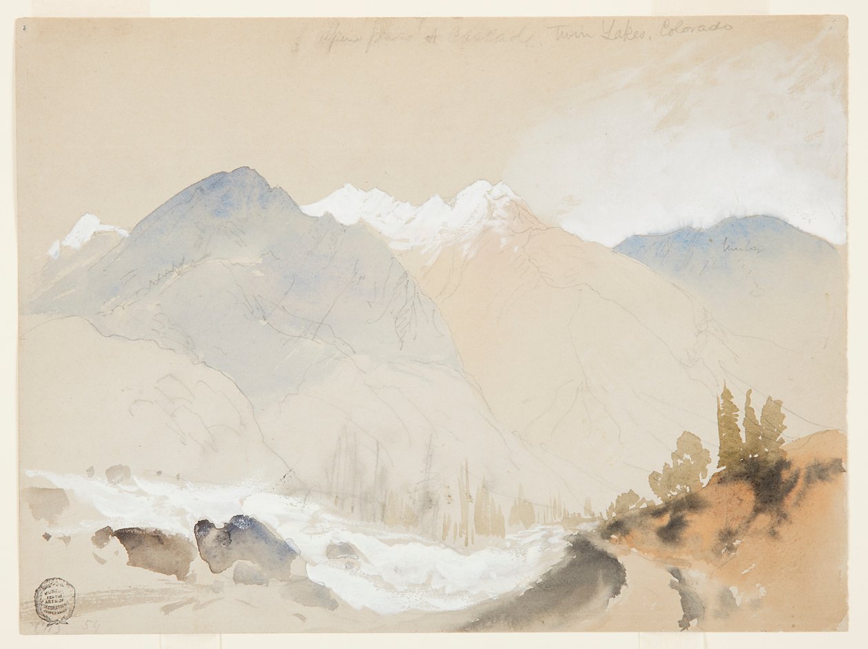 Alpine Pass vid Cascade, Twin Lakes, Colorado av Thomas Moran