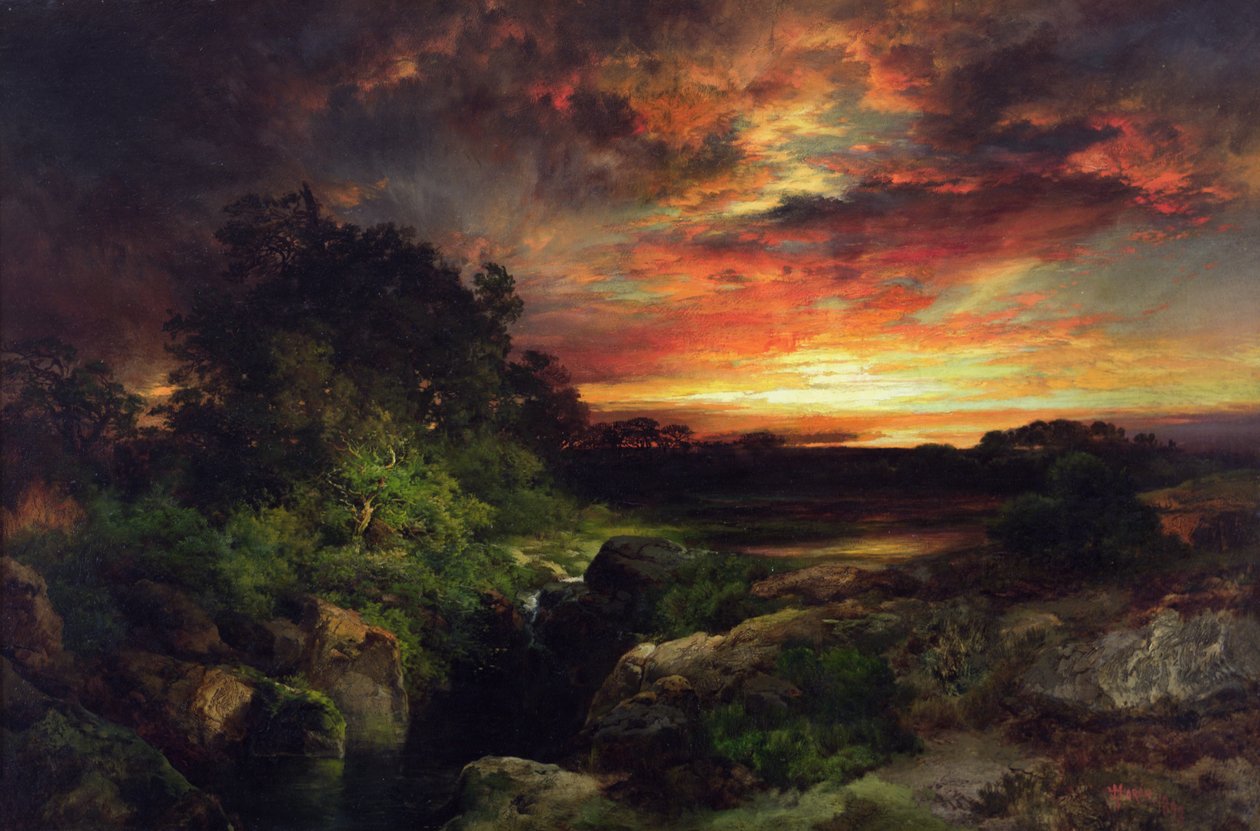 En solnedgång i Arizona nära Grand Canyon av Thomas Moran