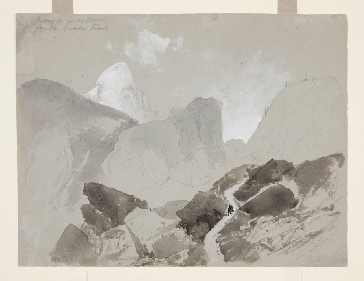Baksidan av South Dome från Nevada Trail, Yosemite av Thomas Moran
