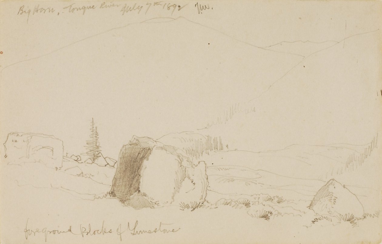 Big Horn, Tongue River av Thomas Moran
