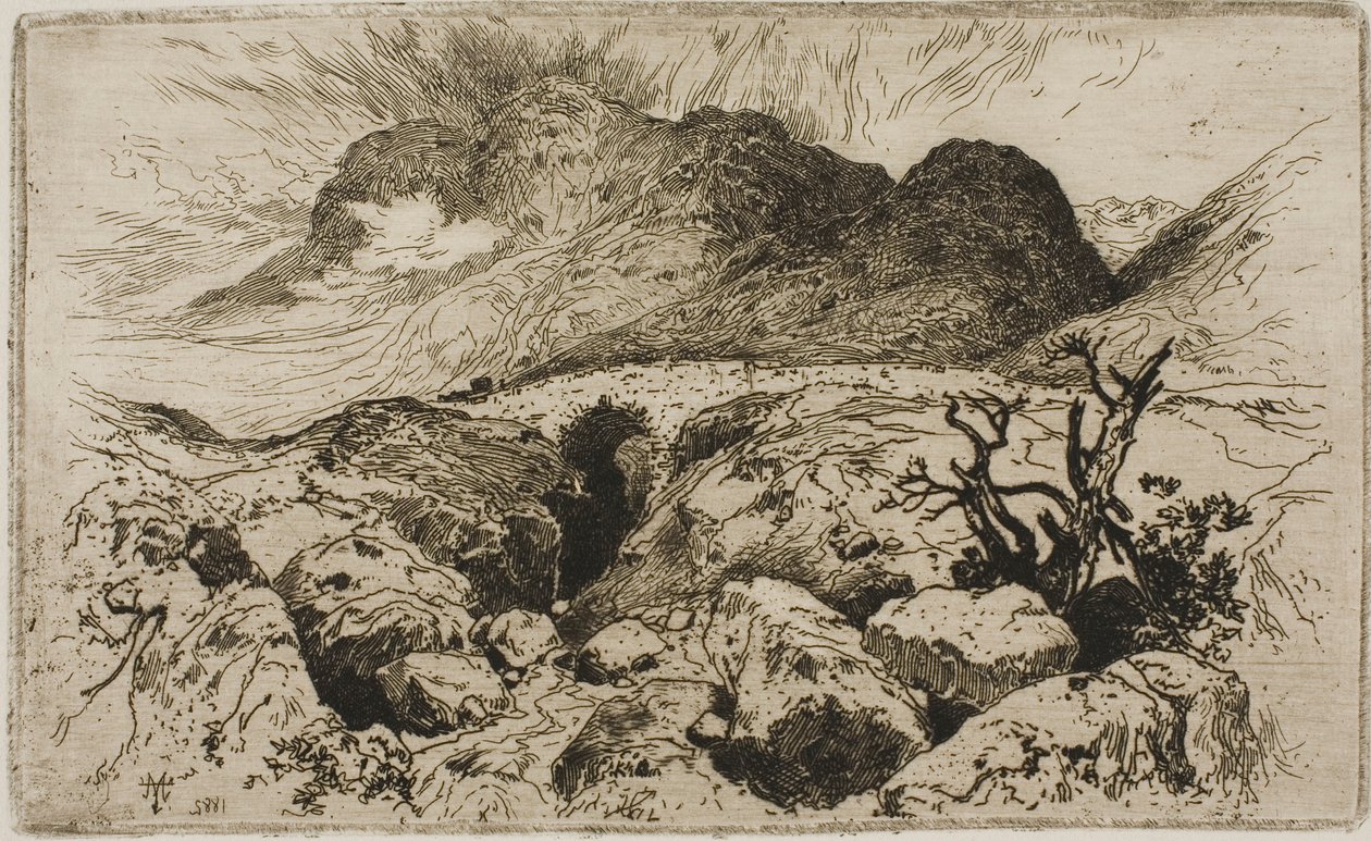 Bro i passet av Glencoe av Thomas Moran