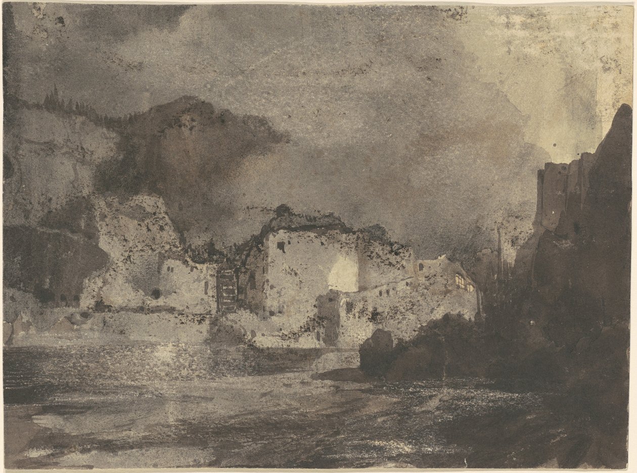 Byggnader av månsken av Thomas Moran