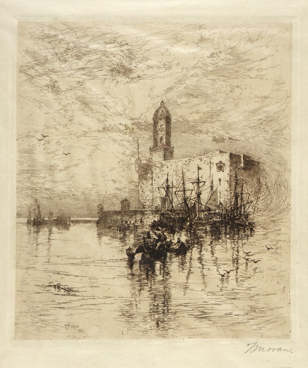 Slottet San Juan de Vlua, Vera Cruz av Thomas Moran