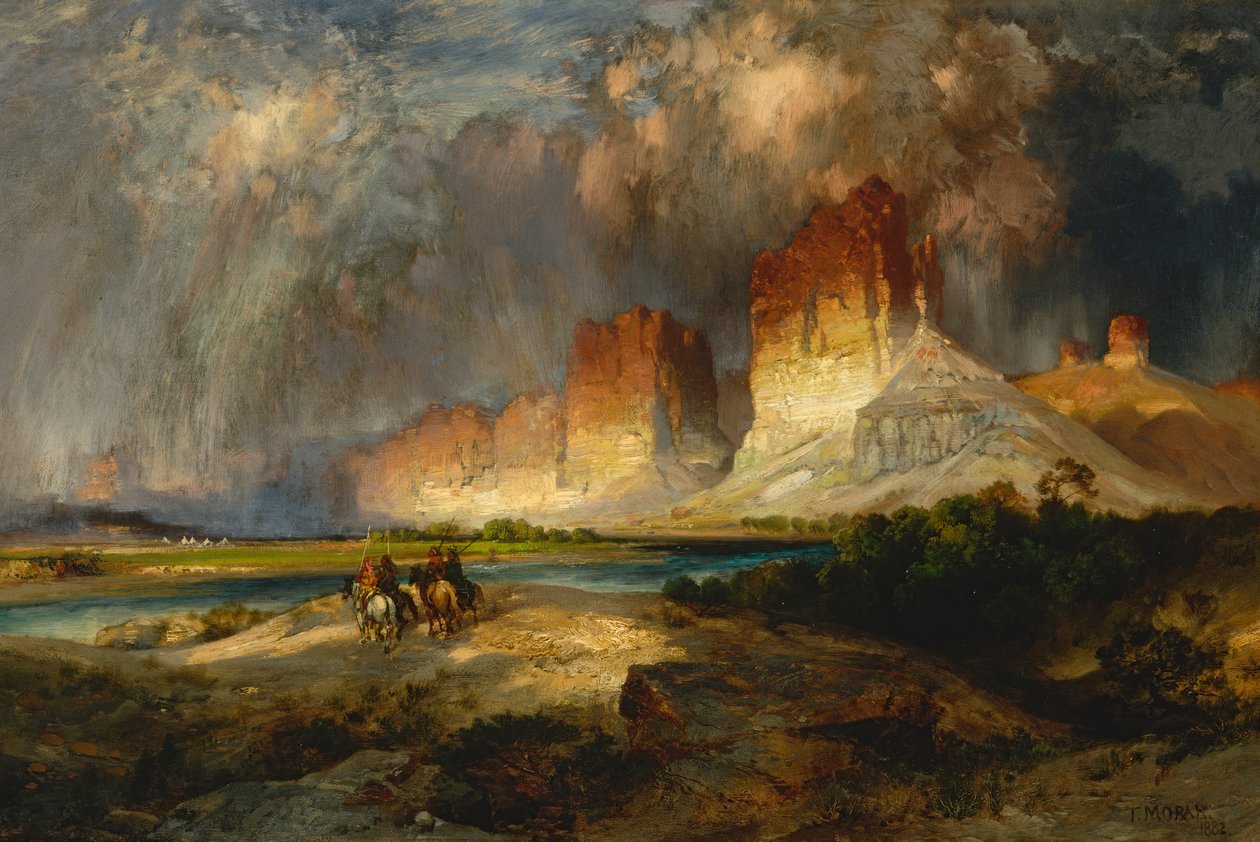 Cliffs of the Upper Colorado River, Wyoming Territory, 1882. av Thomas Moran