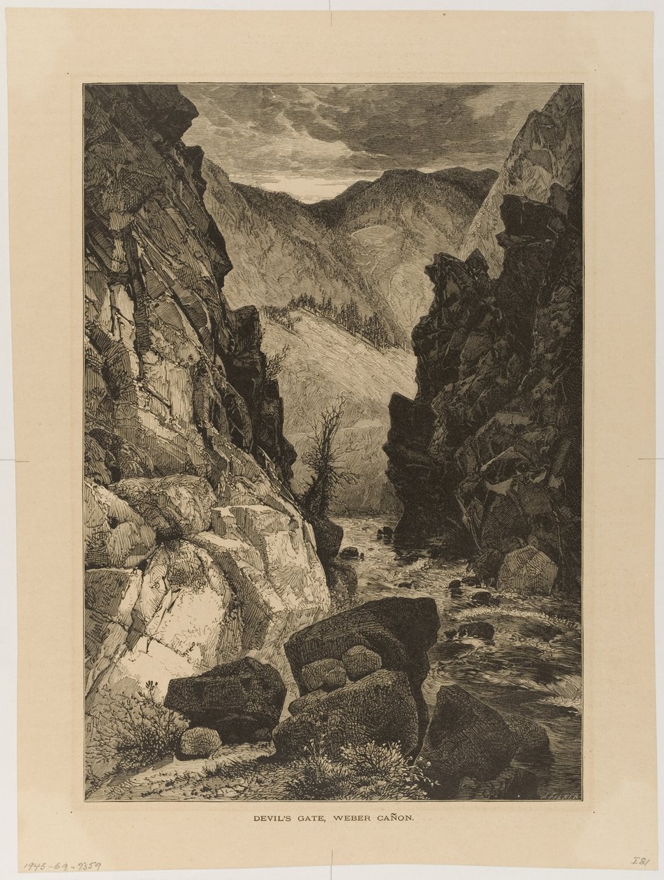 Djävulsporten, Weber Canyon av Thomas Moran