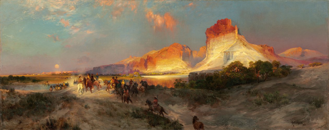 Green River Cliffs, Wyoming, 1881. av Thomas Moran