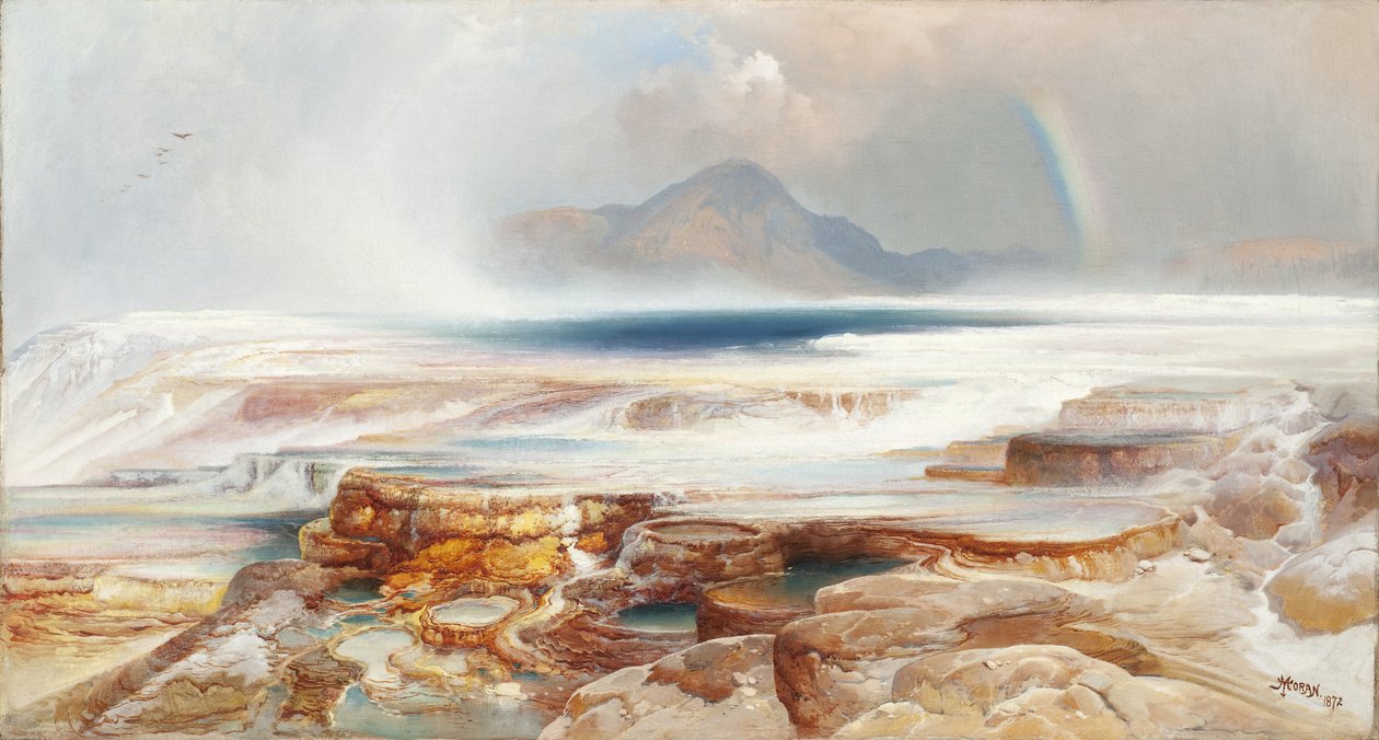Yellowstones varma källor av Thomas Moran