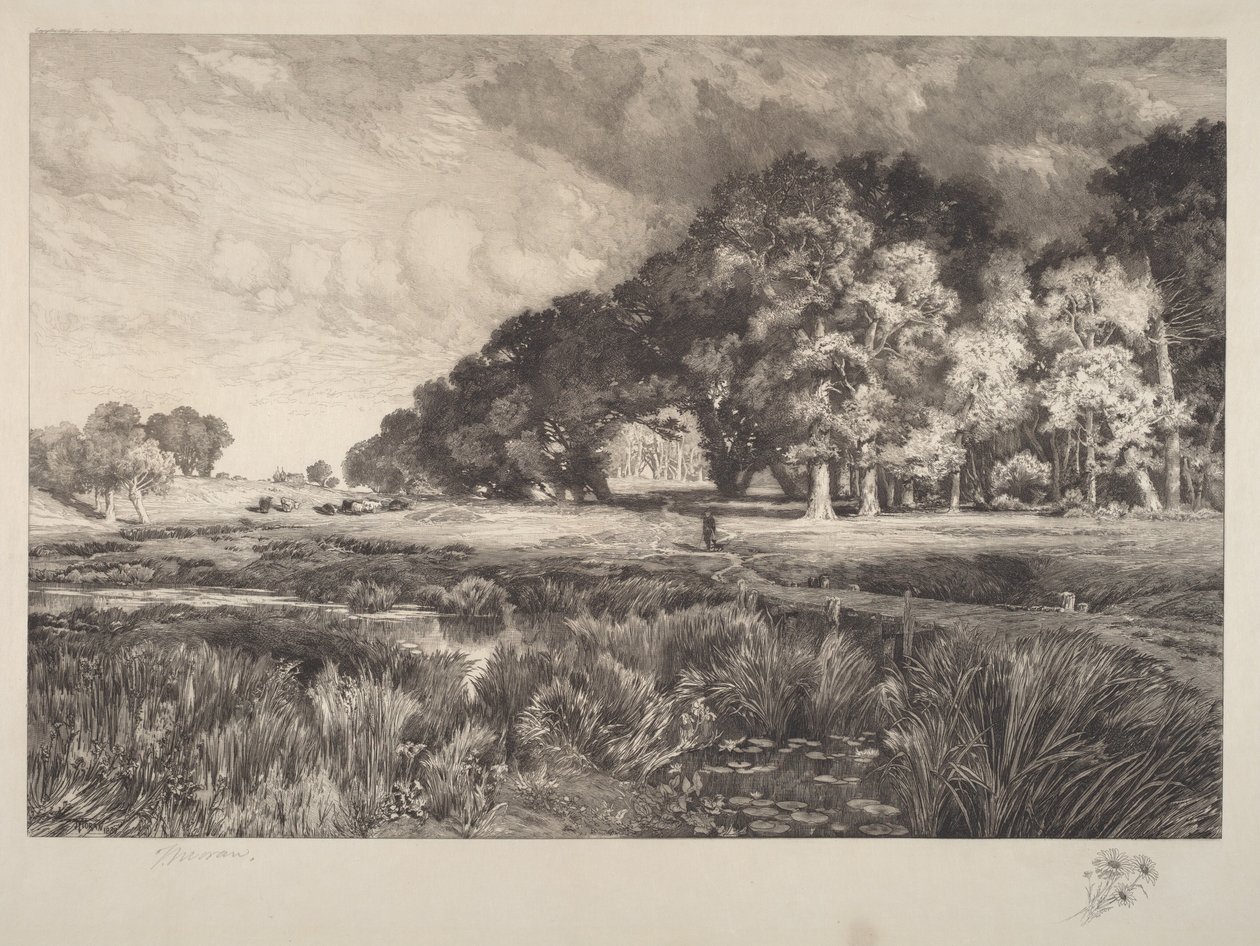 Landskap på Long Island av Thomas Moran