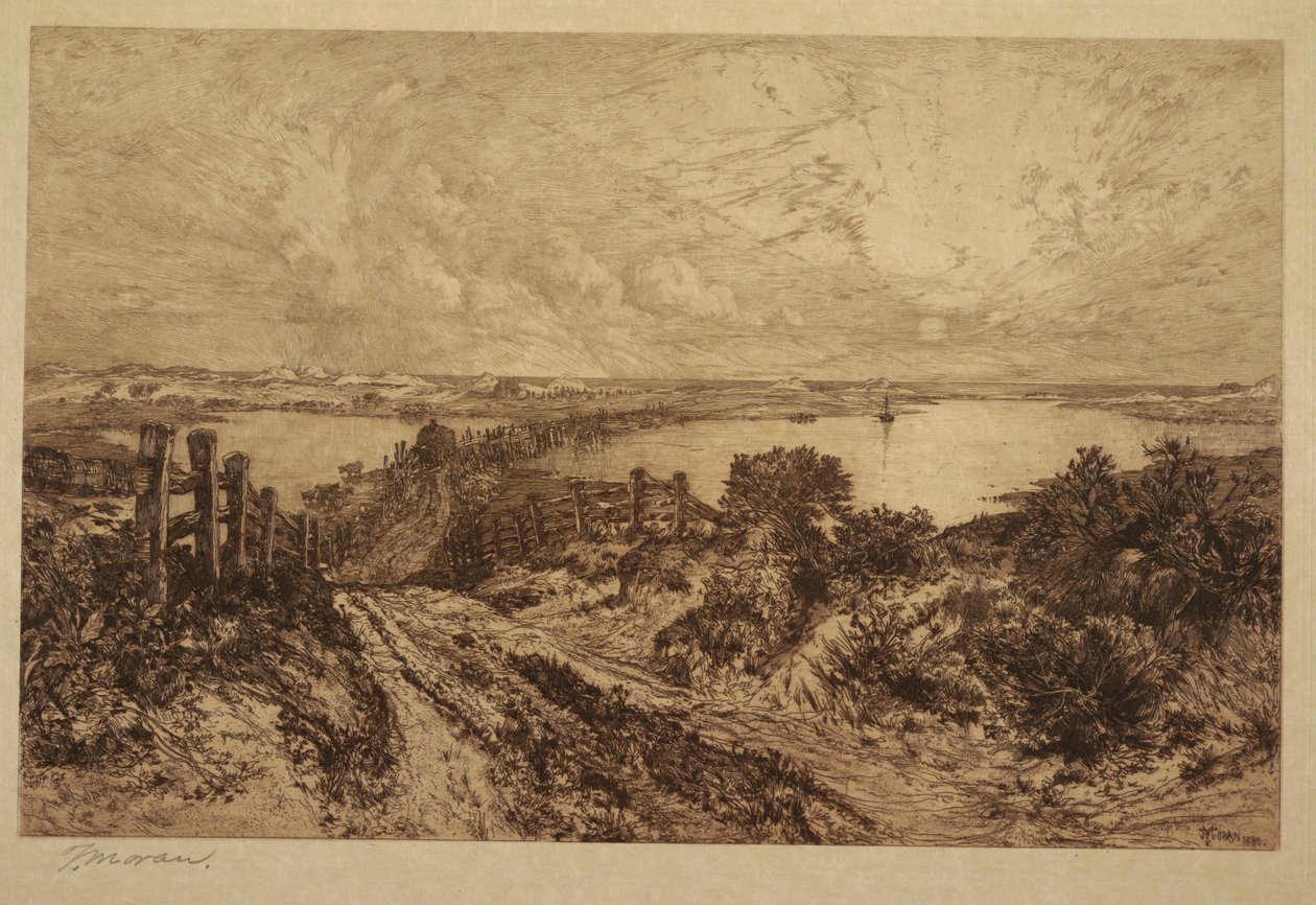 Morgon, Hook Pond, East Hampton av Thomas Moran