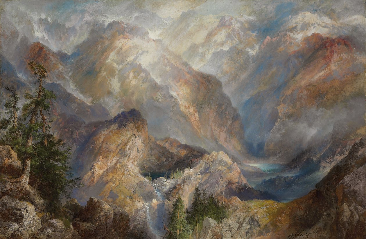 Morgon i Sierras, Nevada, 1910 av Thomas Moran