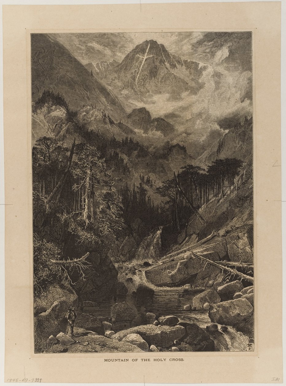 Heliga korsets berg, Colorado av Thomas Moran