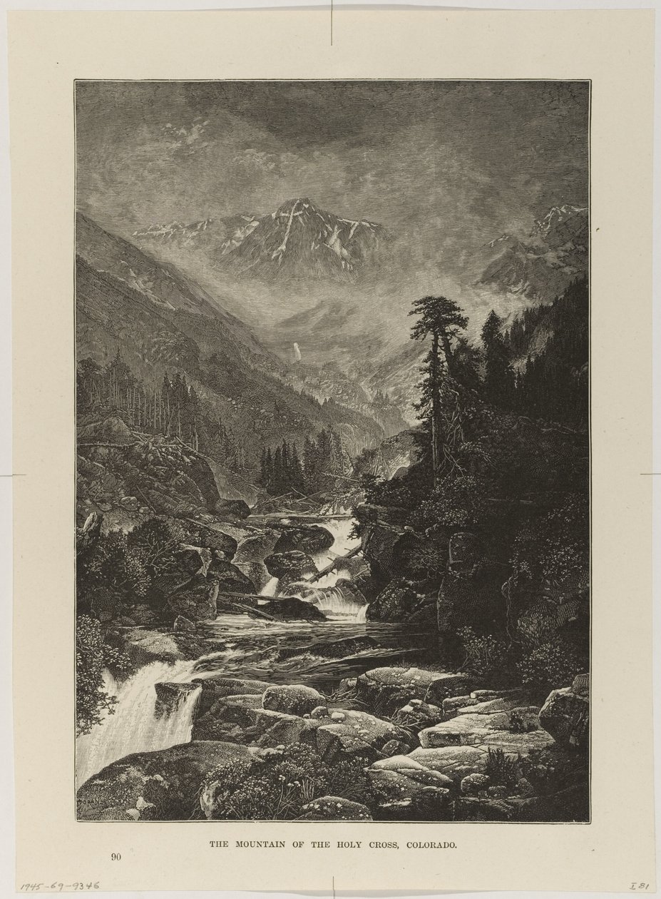 Heliga korsets berg, Colorado av Thomas Moran