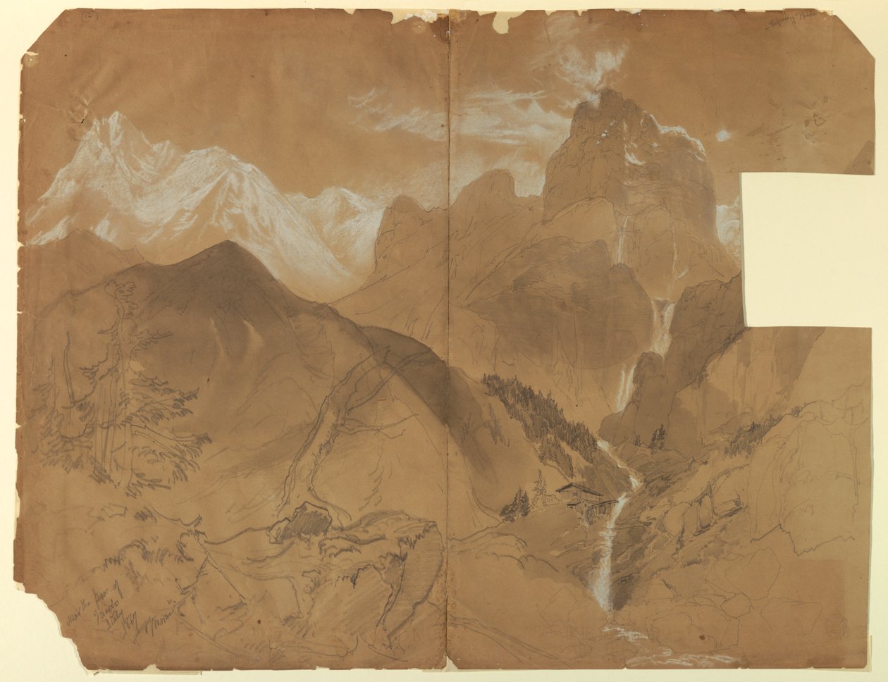 Nära Pass of Faido, Italien av Thomas Moran