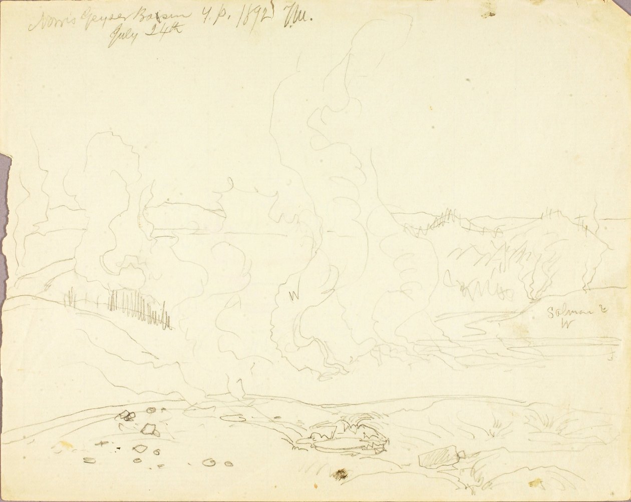 Norris Geyser Basin, Yellowstone Park av Thomas Moran