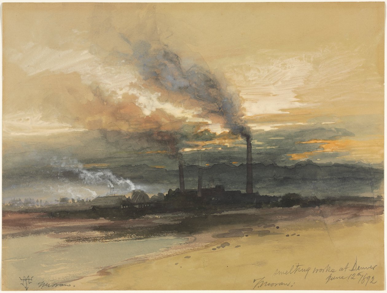 Smältverk i Denver, 1892. av Thomas Moran