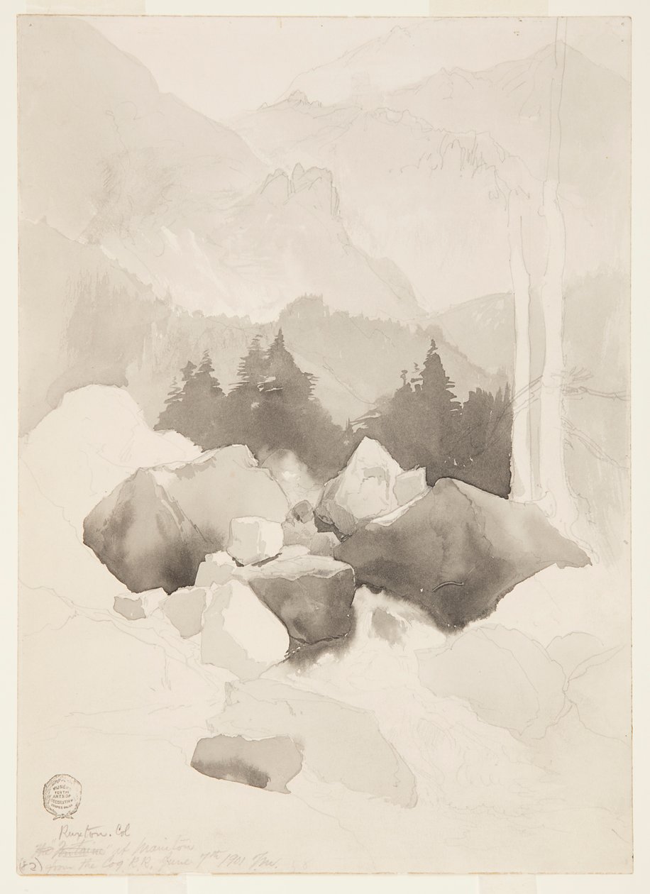 Studie av Ruxton, Colorado av Thomas Moran