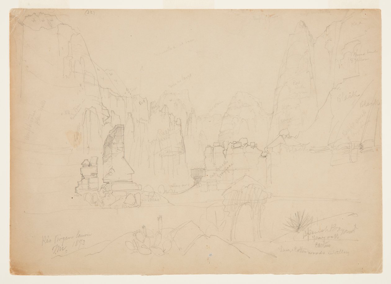 Canyon of the Rio Virgin, södra Utah av Thomas Moran