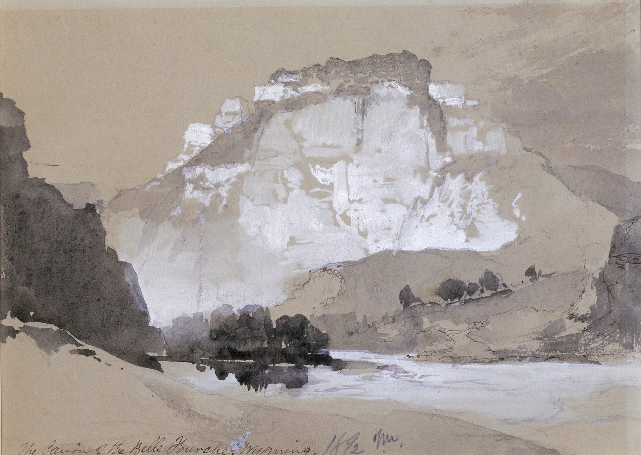 Cañon of the Belle Fourche, Wyoming av Thomas Moran