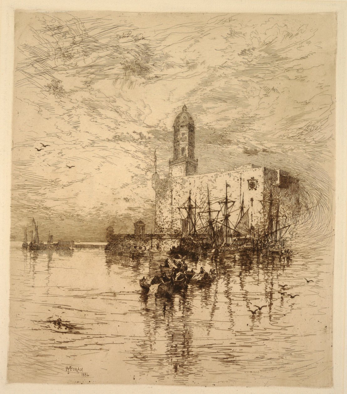 Slottet i San Juan de Ulloa, Vera Cruz, Mexiko av Thomas Moran