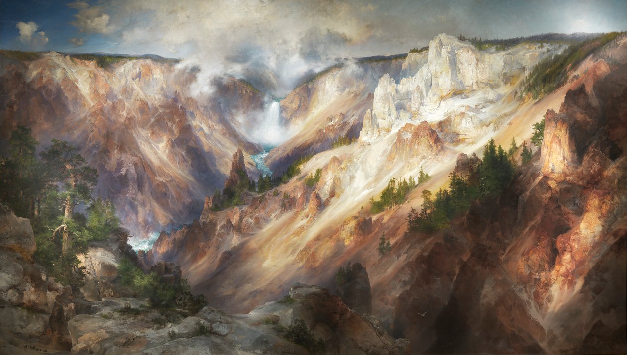 Yellowstones Grand Canyon, 1893-1901. av Thomas Moran