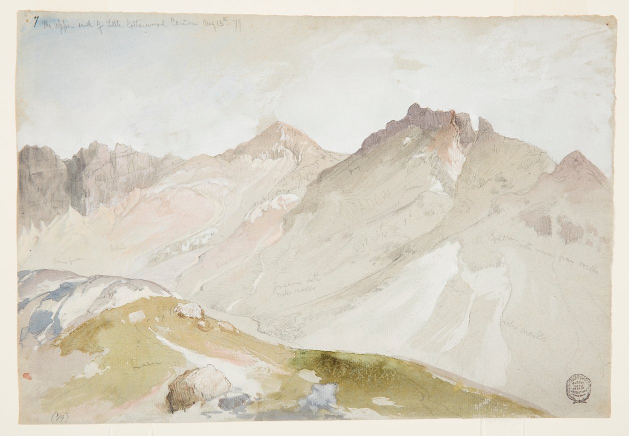 Upper End of Little Cottonwood Canyon, Wasatch Range, nära Ogden, Utah av Thomas Moran
