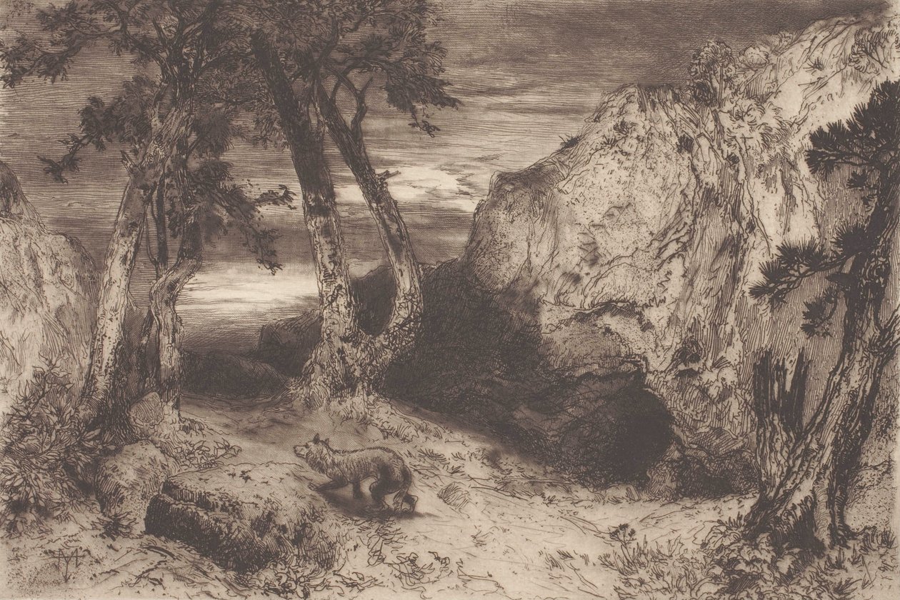 Skymning i Arizona av Thomas Moran