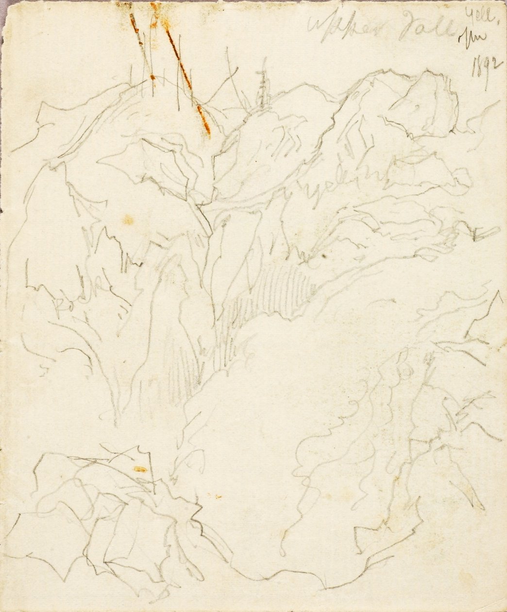 Upper Falls, Yellowstone av Thomas Moran
