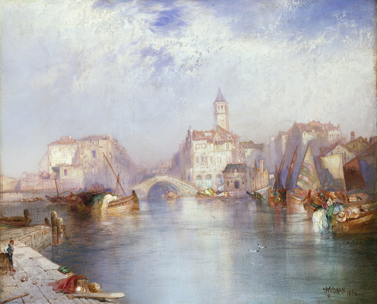 Venetianska kanalen, 1896 av Thomas Moran
