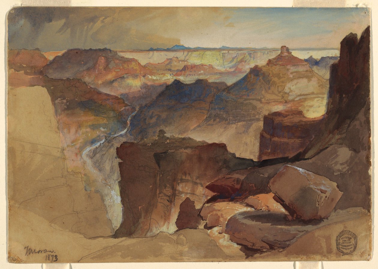 Utsikt från Powells platå, Grand Canyon, Colorado av Thomas Moran