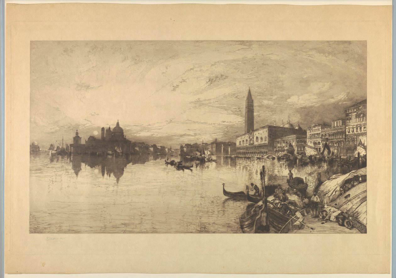 Utsikt över Venedig från Canal Grande av Thomas Moran