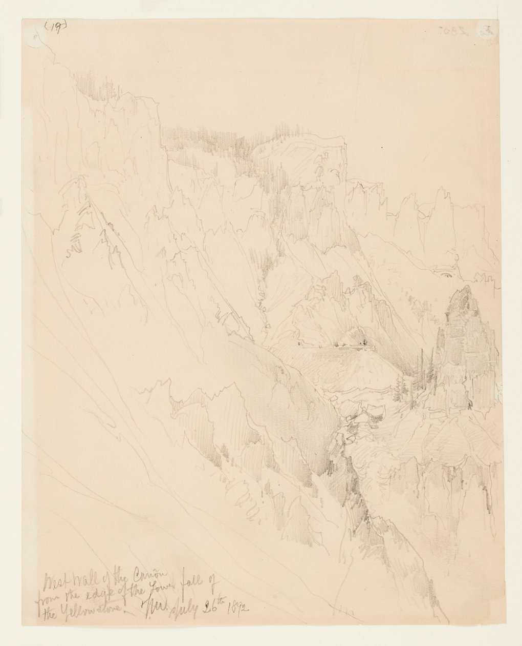 Kanjonens västra mur, Yellowstone av Thomas Moran