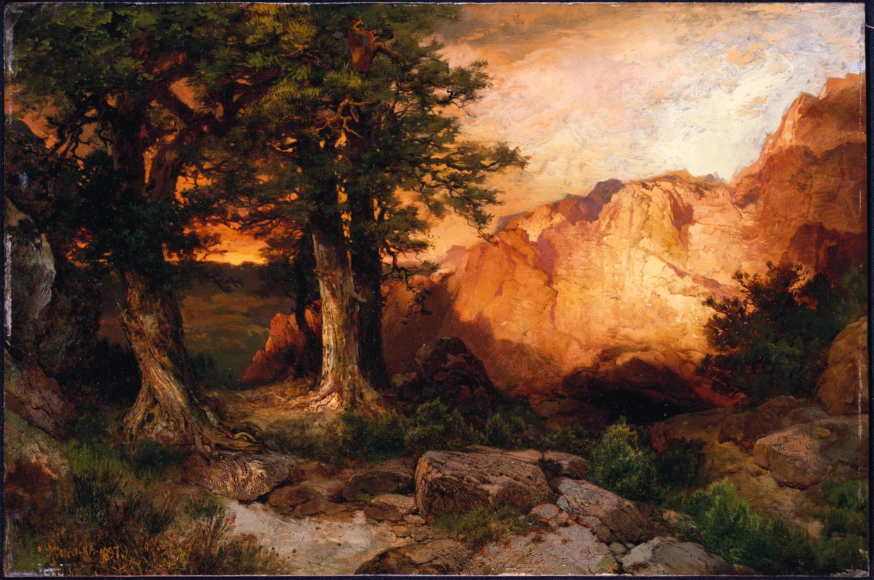 Western Sunset, 1897 av Thomas Moran