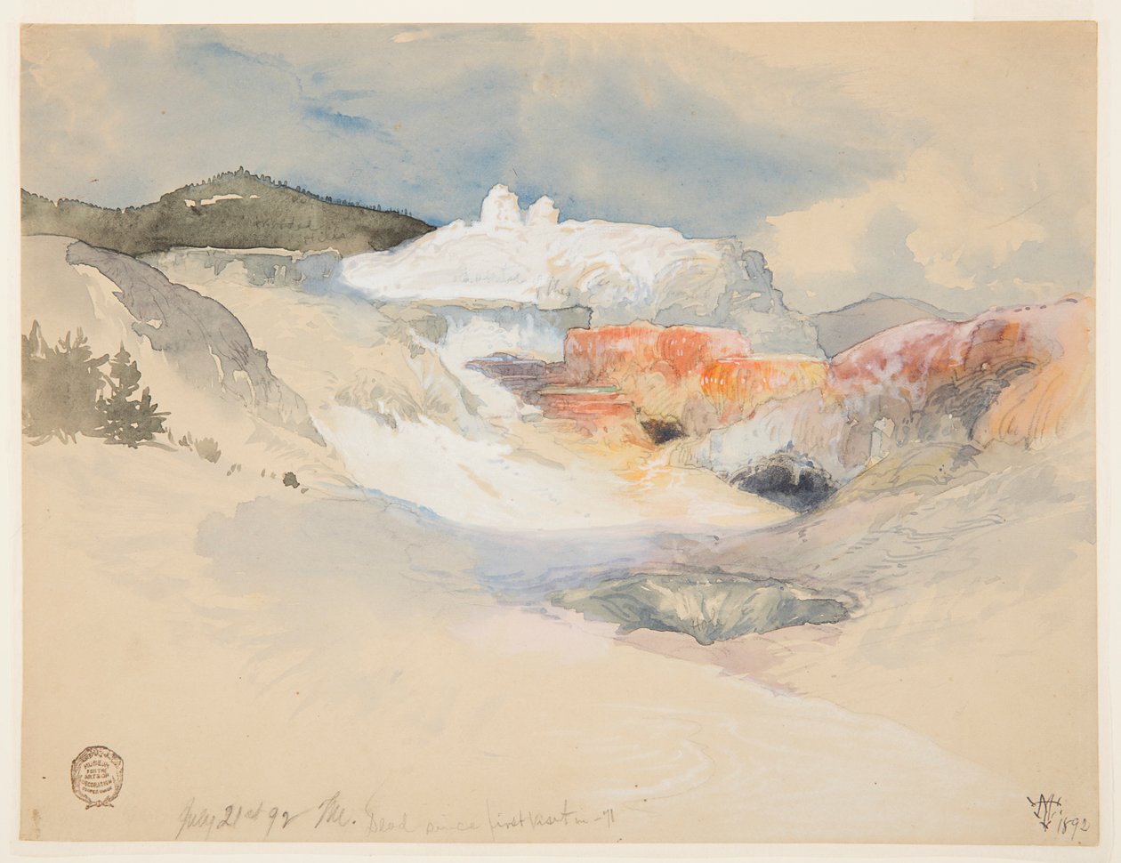 Yellowstone, varma källor av Thomas Moran